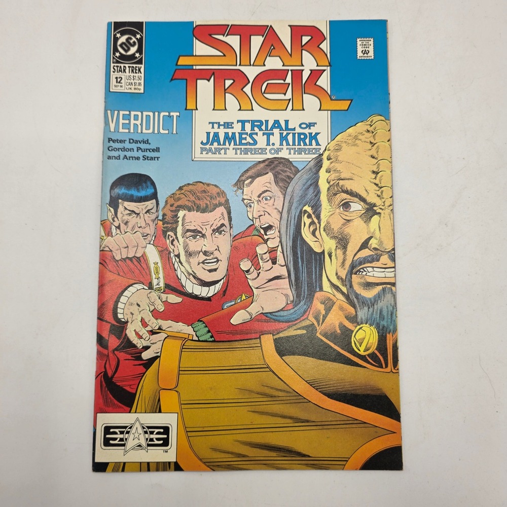 DC Comics Star Trek 12 September 1990 Trial of James T Kirk Part 3 Sci-Fi